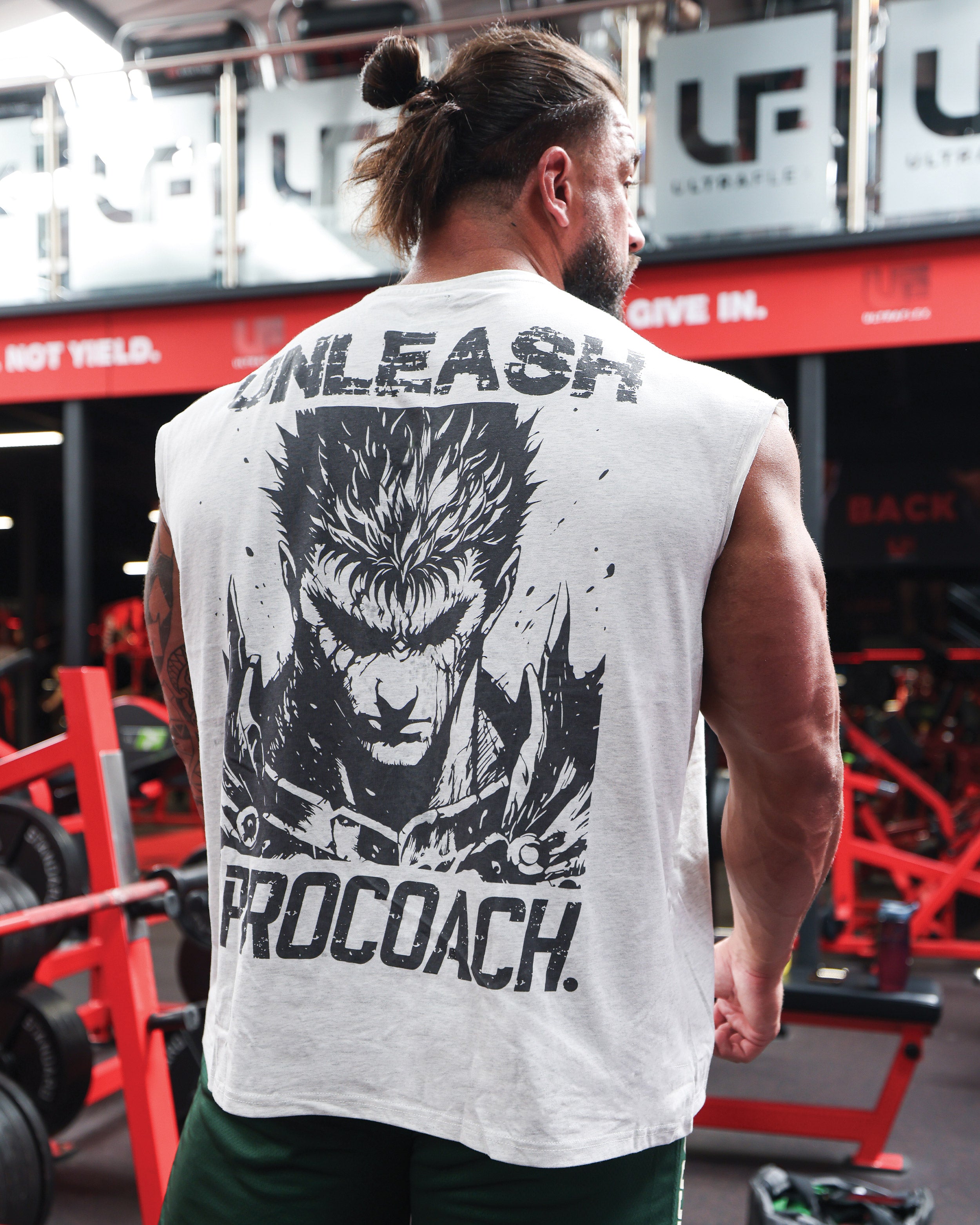 Procoach Unleash Cut Off Tank Light Grey