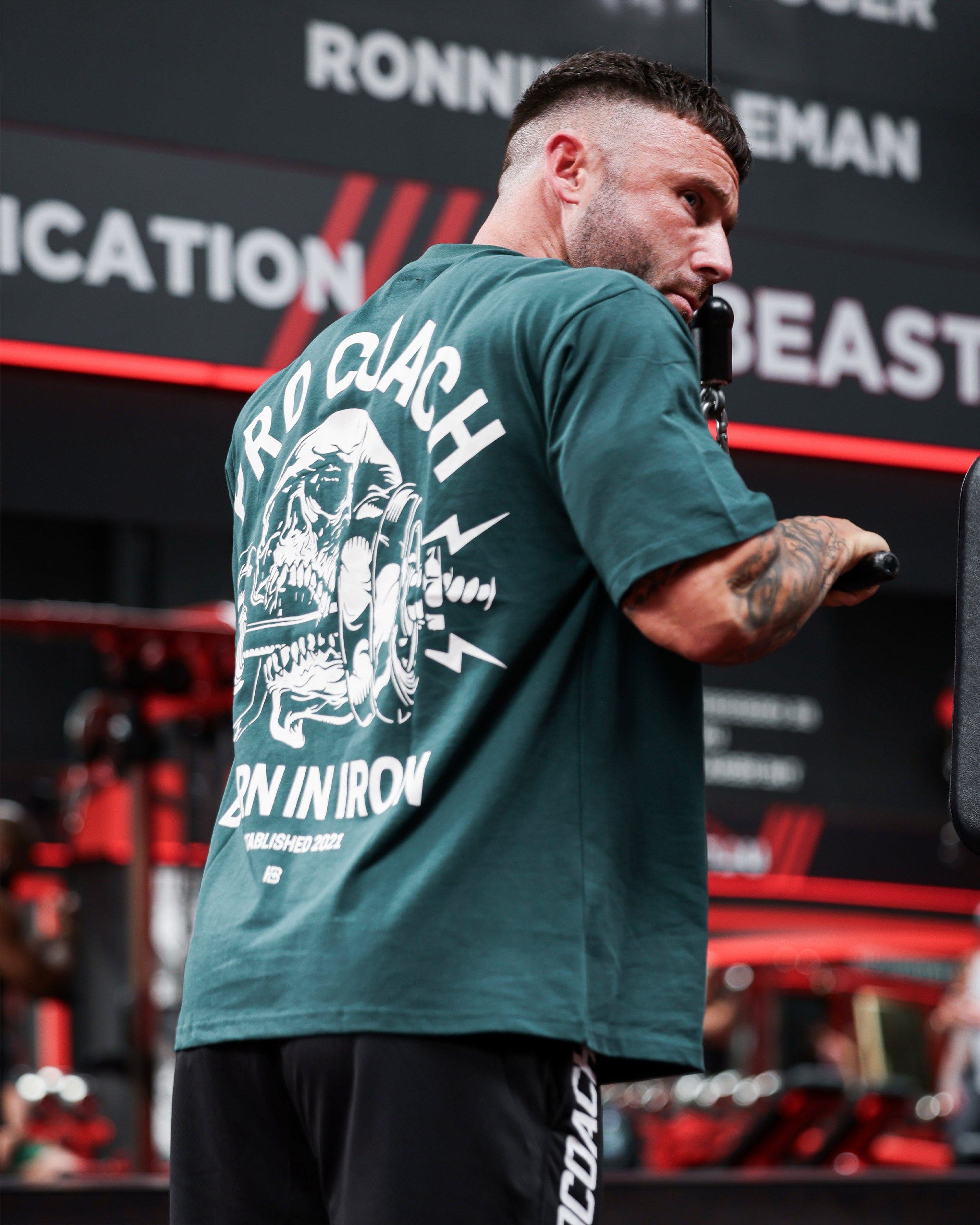 Procoach Born In Iron T-Shirt Evergreen