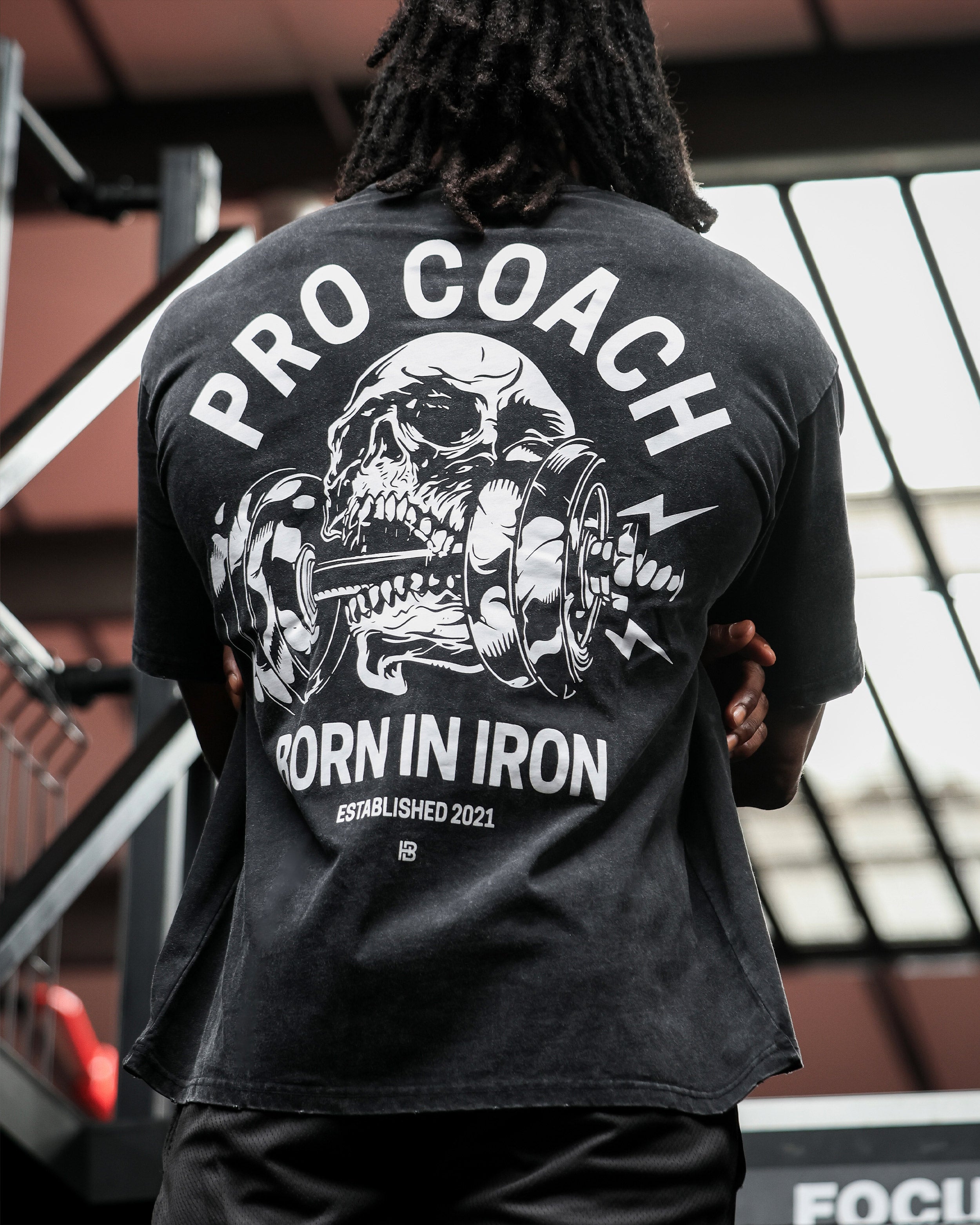 Procoach Born In Iron T-Shirt Wash Black
