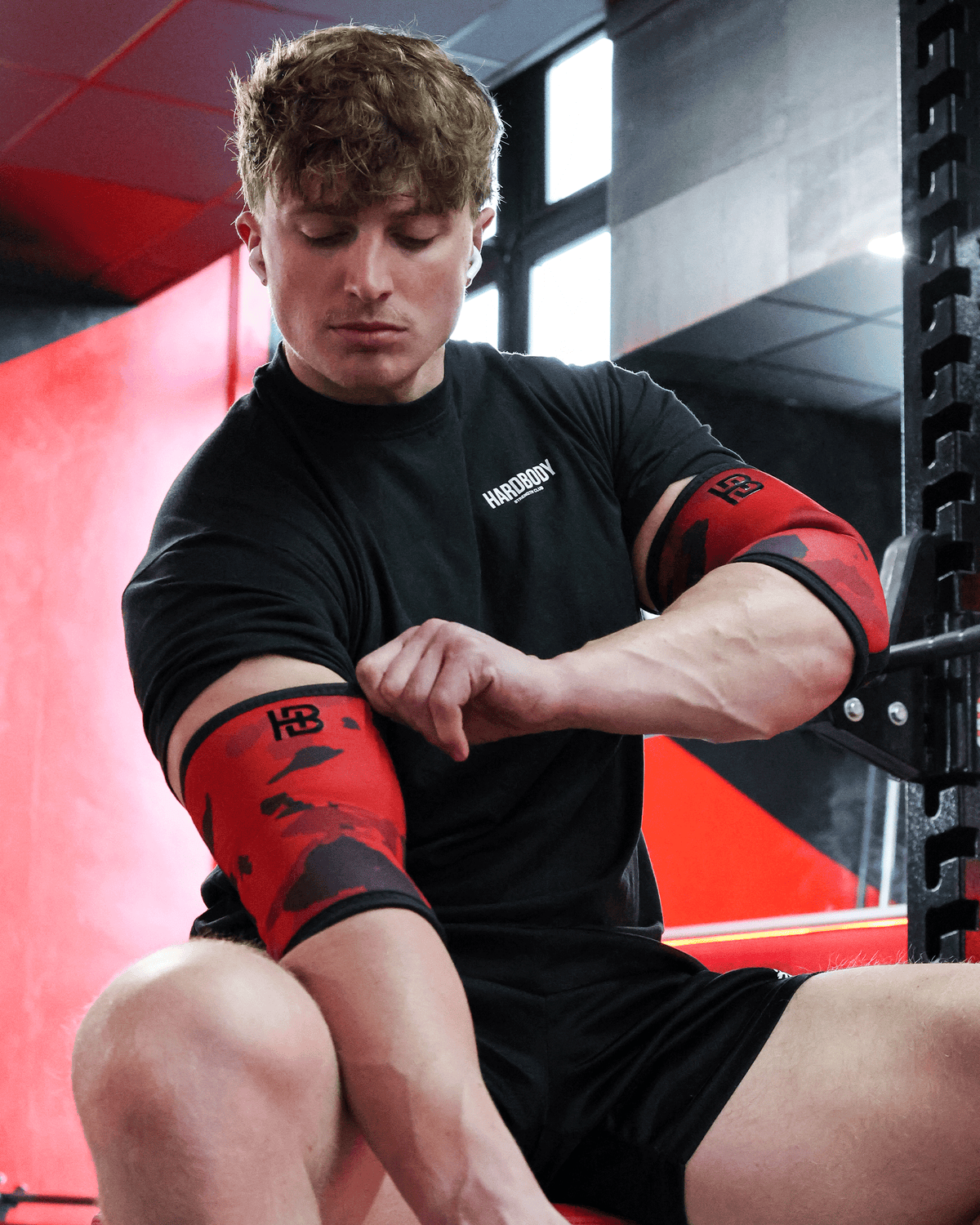 Red Camo Elbow Sleeves 7mm