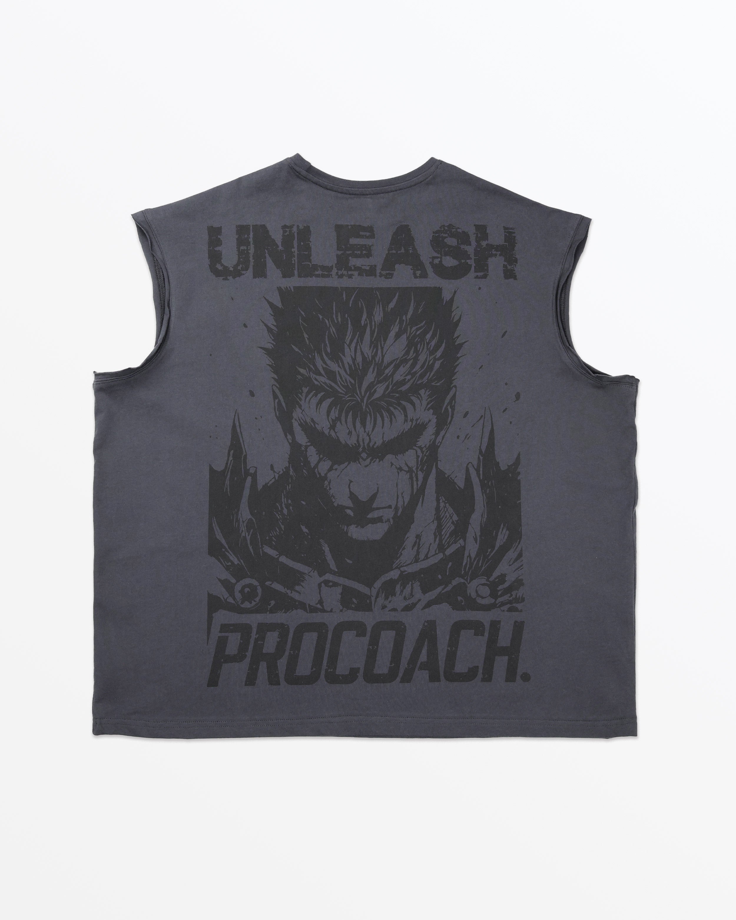 Procoach Unleash Cut Off Tank Shadow Grey