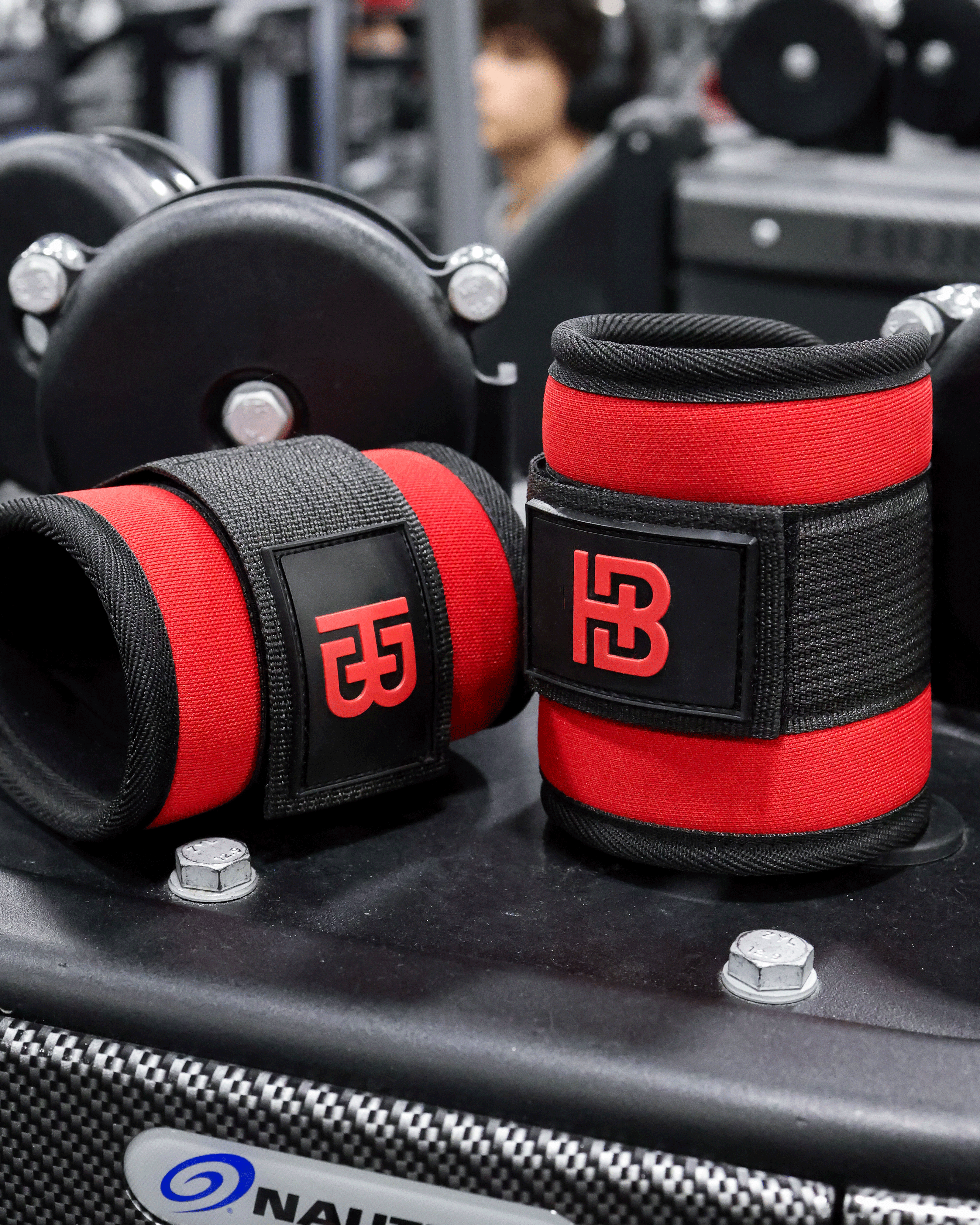 Neoprene Lifting Cuffs Red