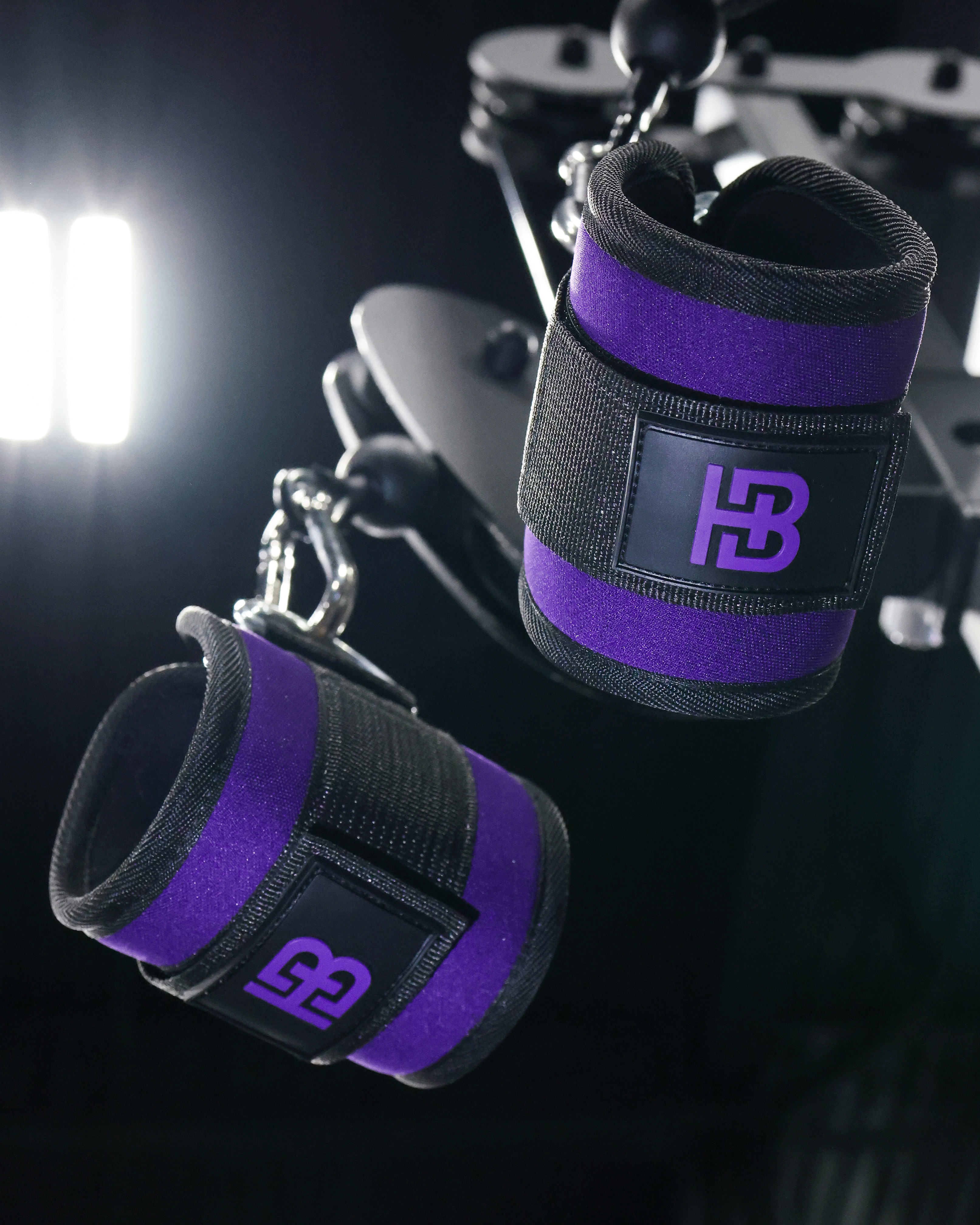 Neoprene Lifting Cuffs Purple