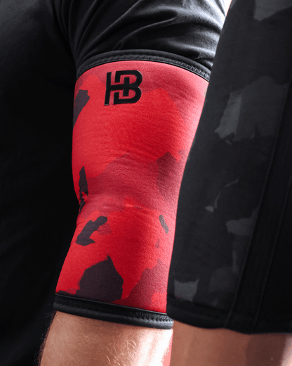 Red Camo Elbow Sleeves 7mm