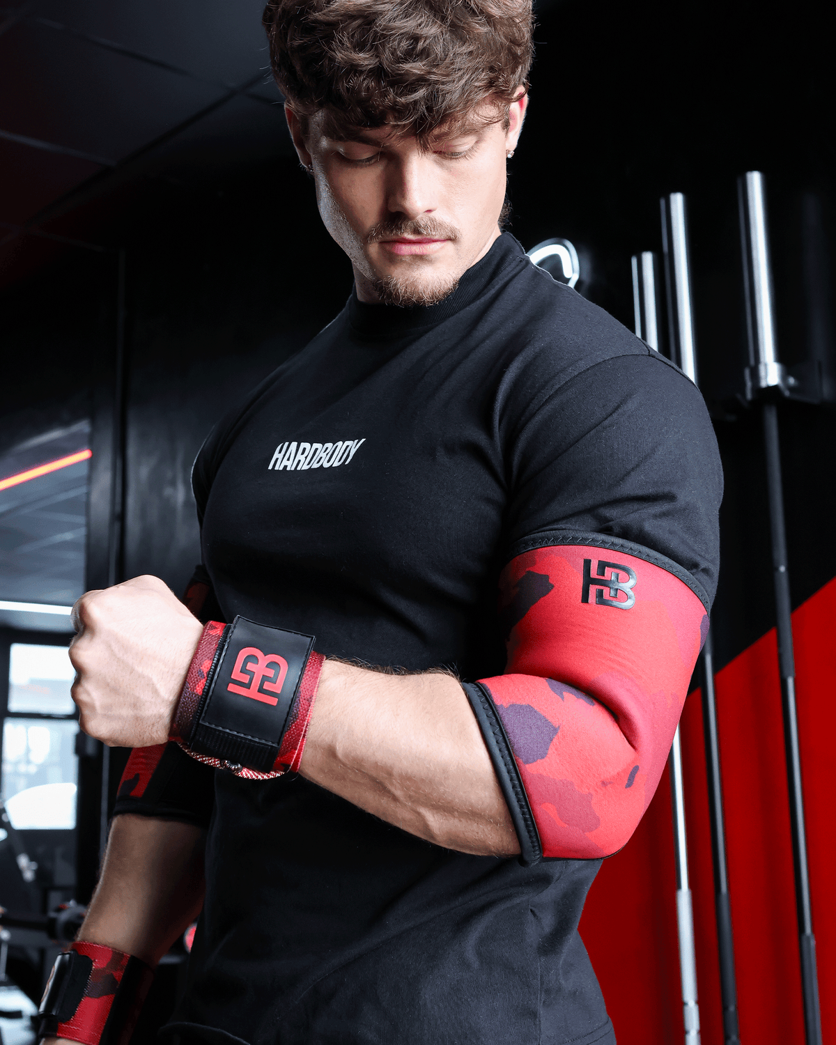 Red Camo Elbow Sleeves 7mm