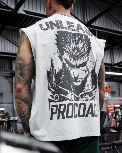 Procoach Unleash Cut Off Tank Light Grey