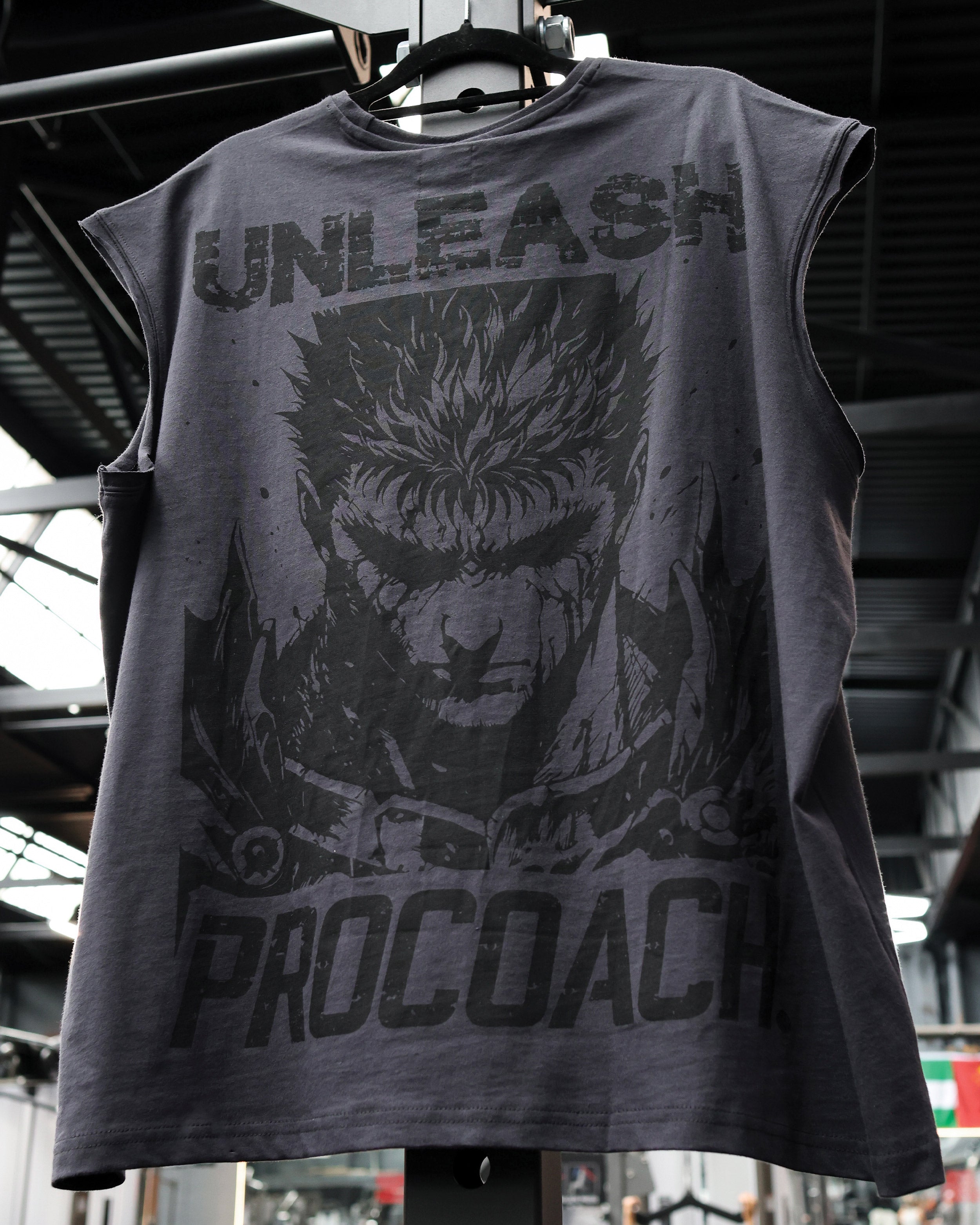 Procoach Unleash Cut Off Tank Shadow Grey