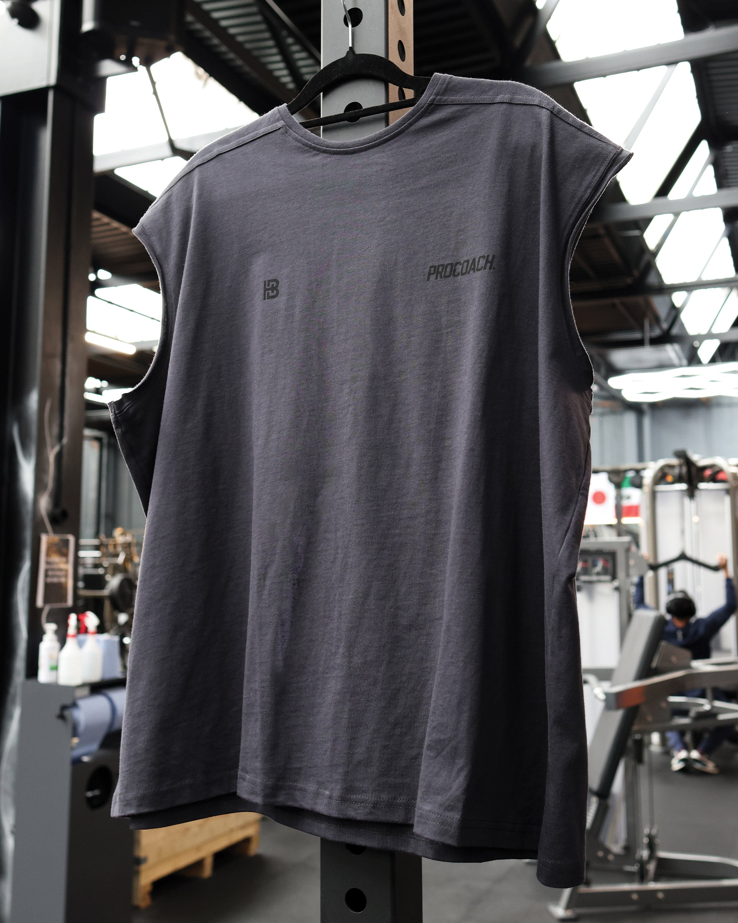 Procoach Unleash Cut Off Tank Shadow Grey