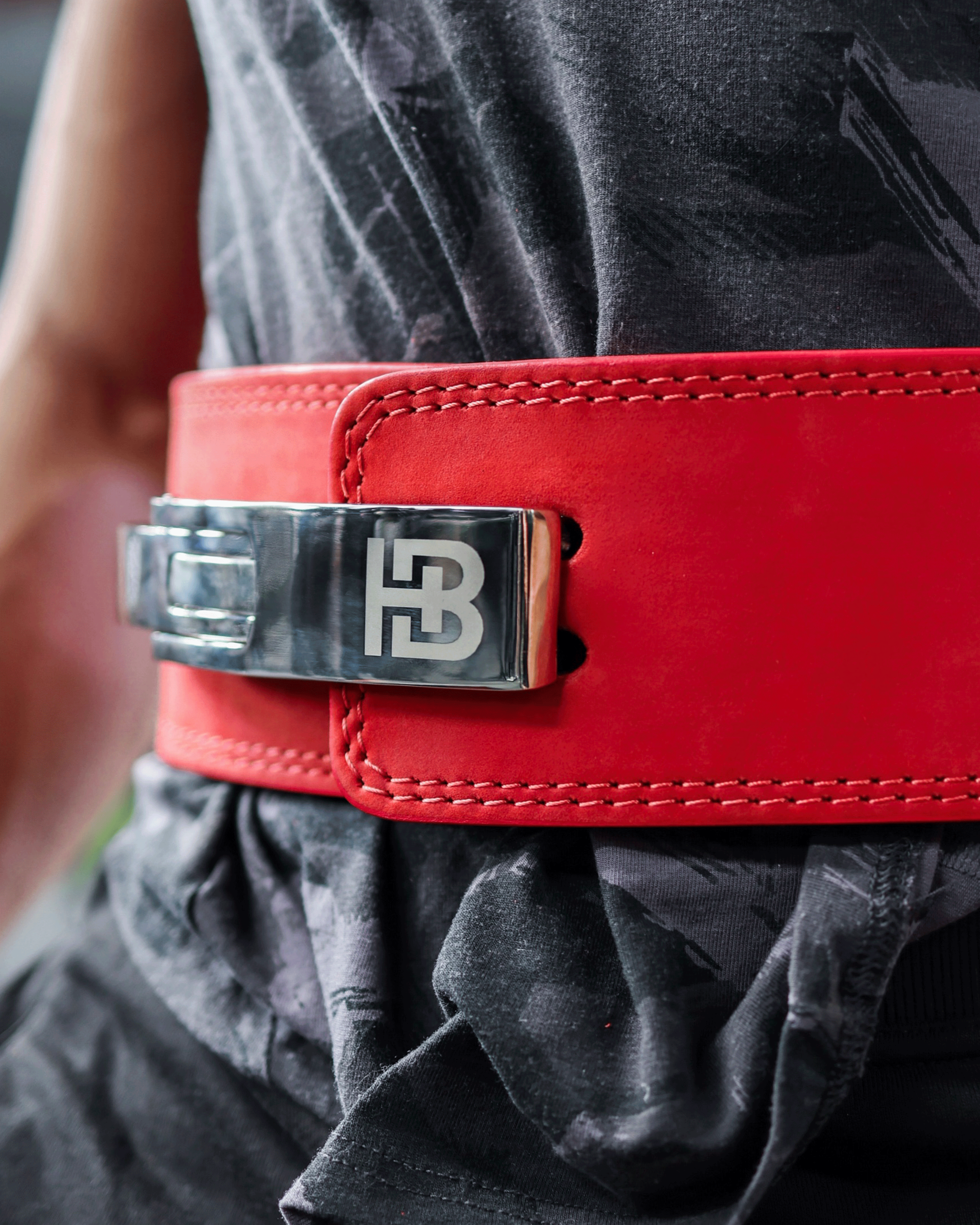 Classic Red Lever Belt 10mm