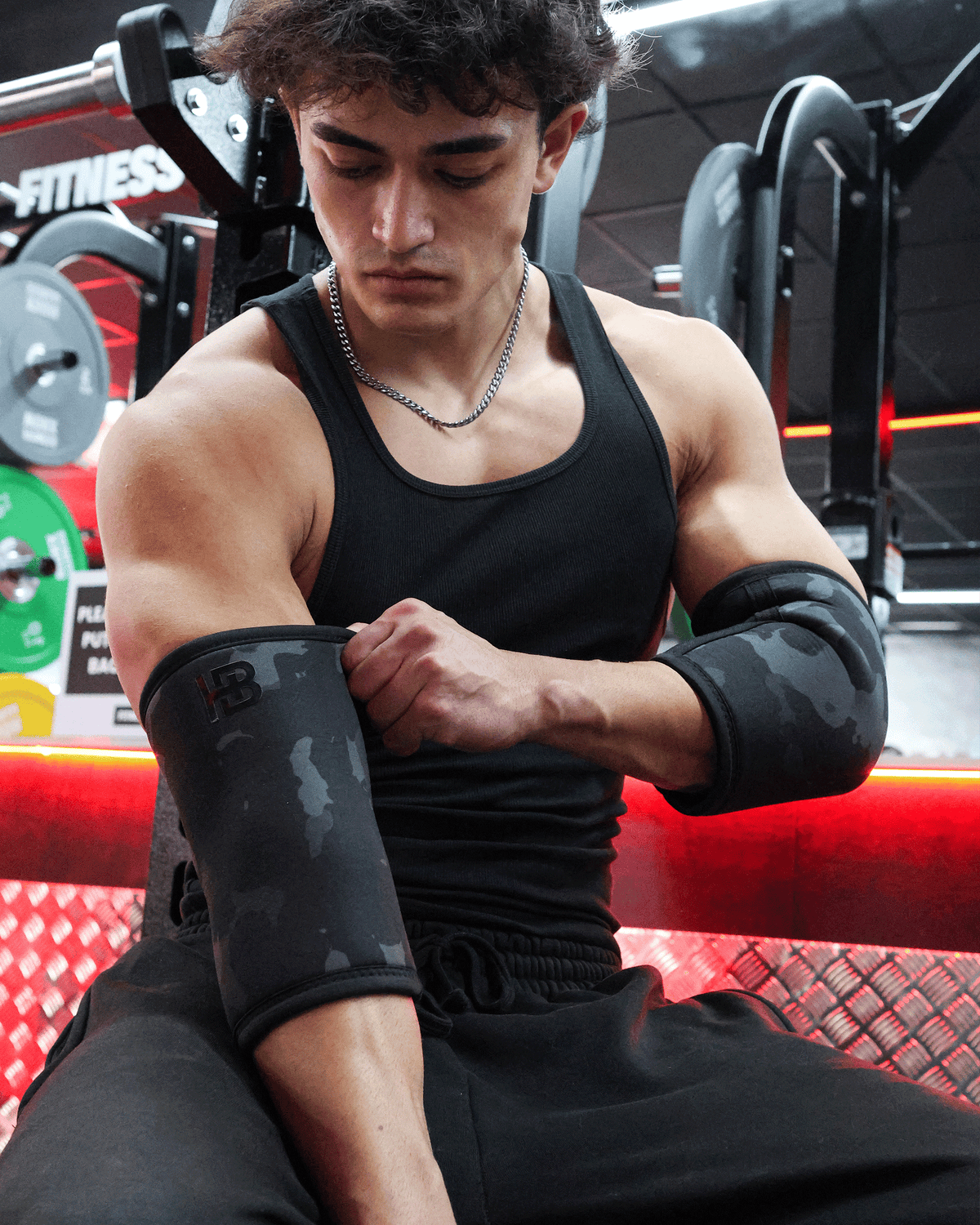 Black Camo Elbow Sleeves 7mm