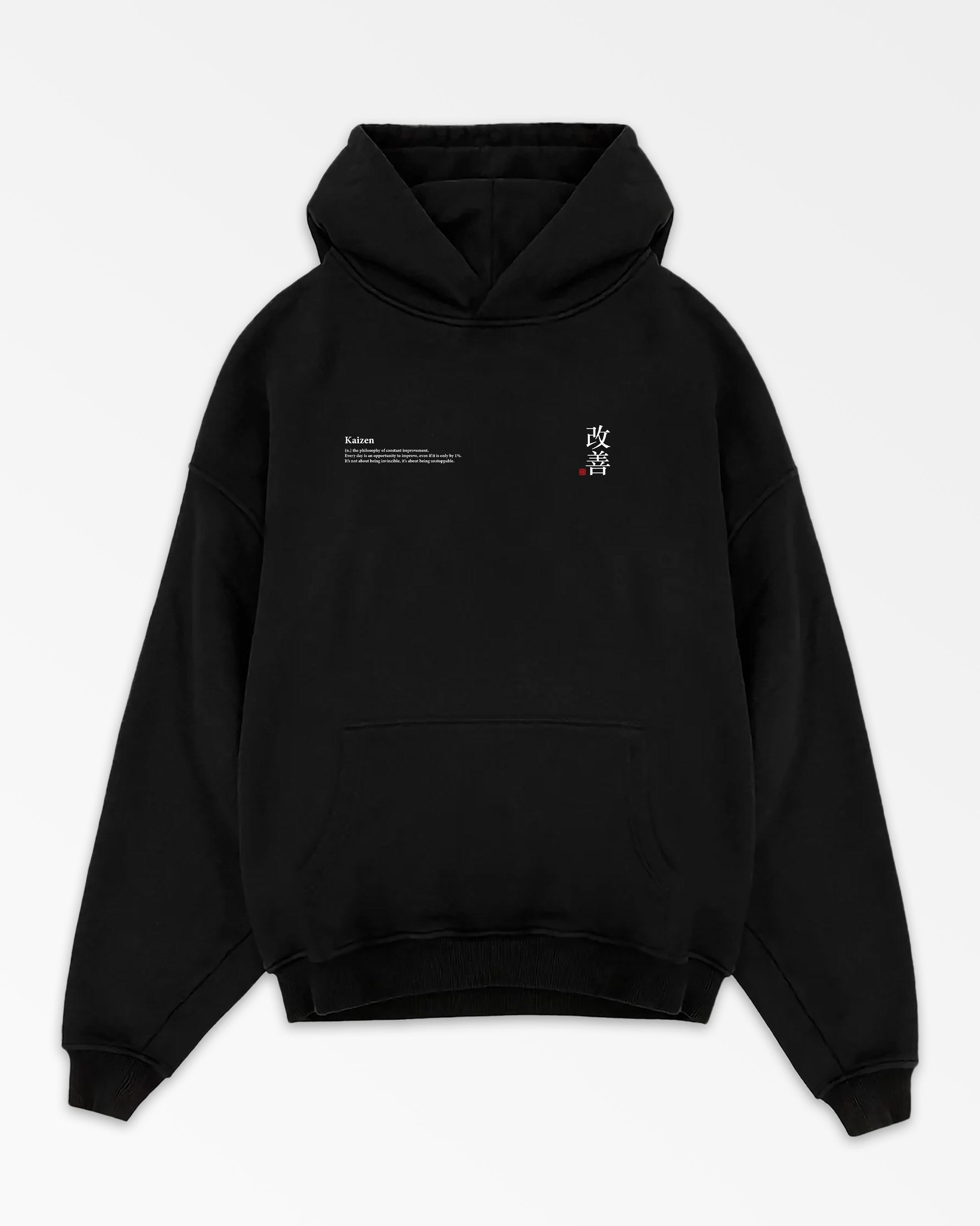 Kaizen Black Anime Hoodie