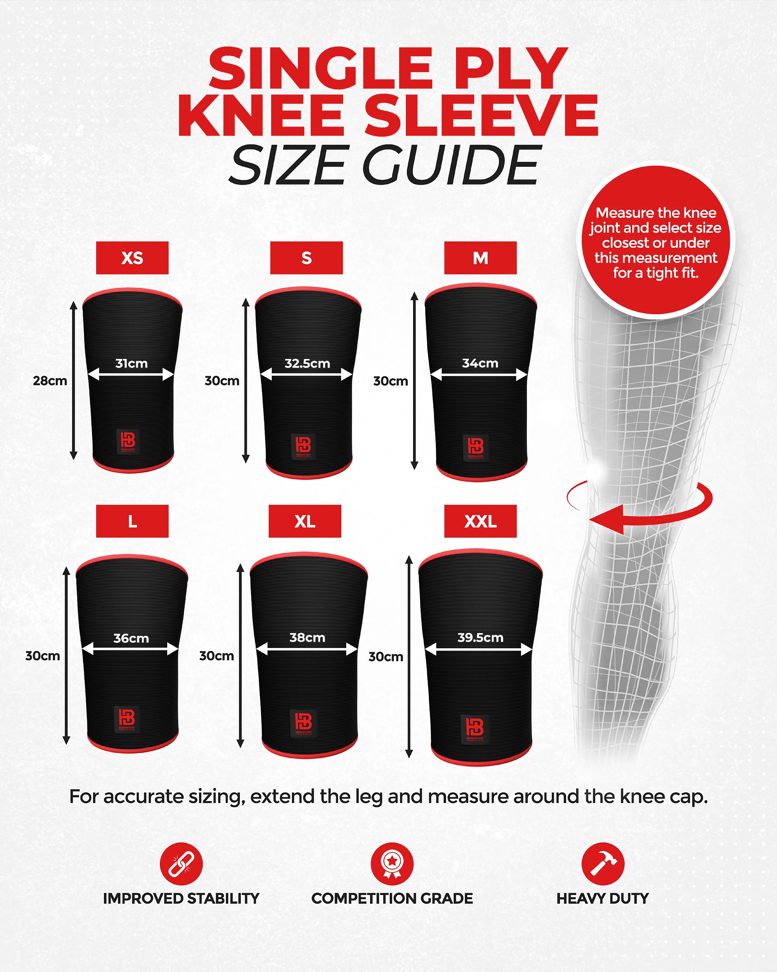 Single Ply Knee Sleeves Black