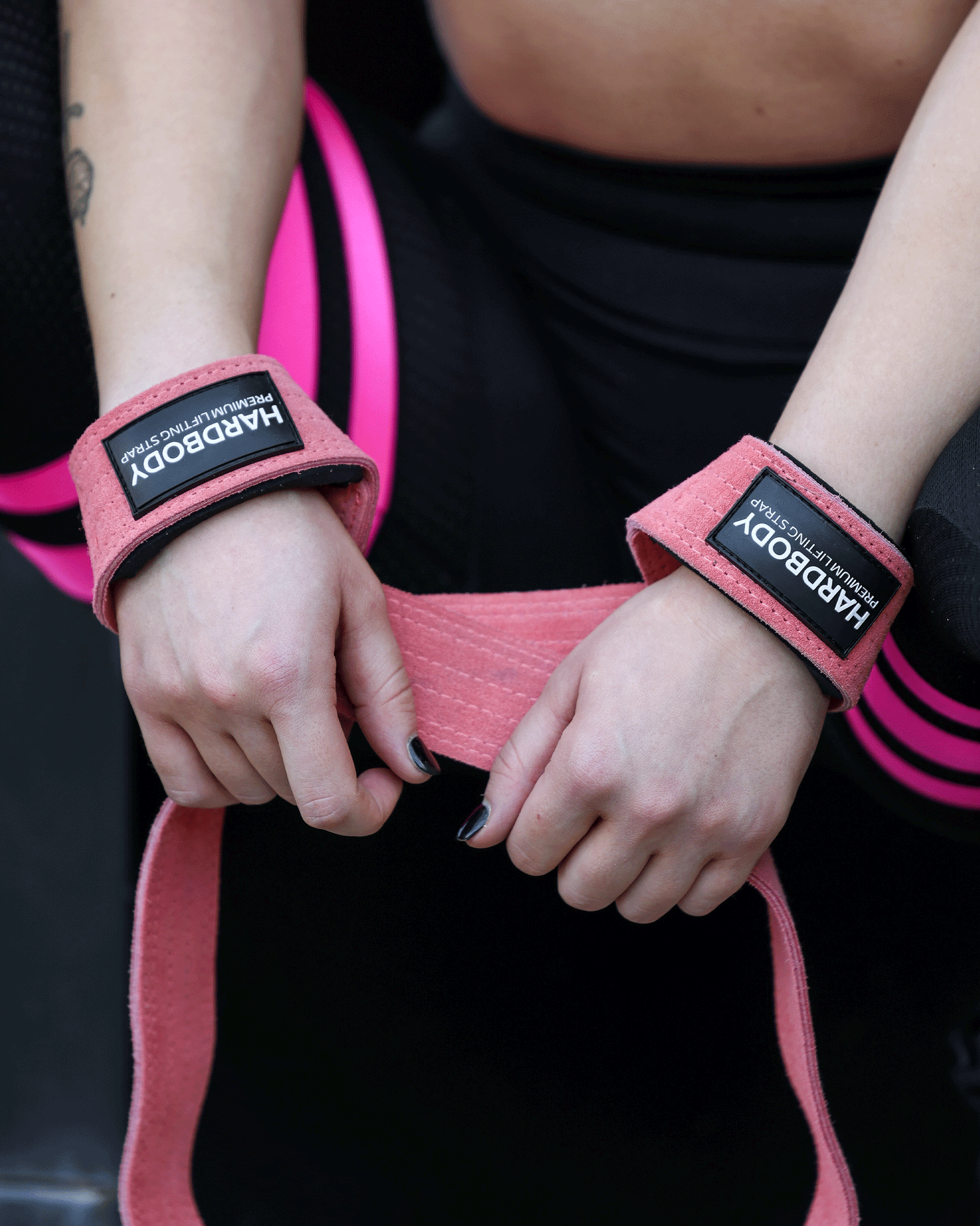 Pink Lifting Rings Premium Lifting Straps Dusty Pink
