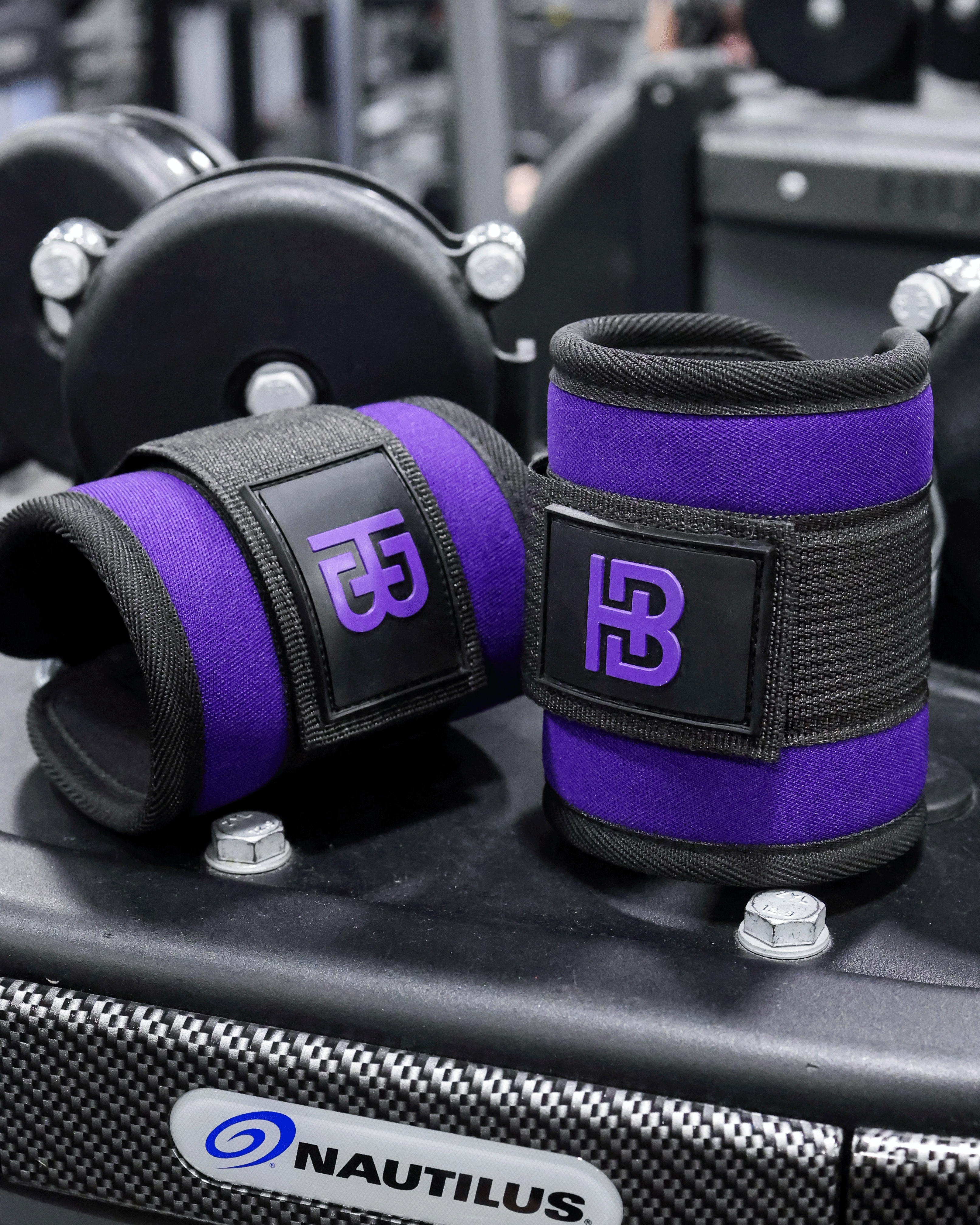 Neoprene Lifting Cuffs Purple