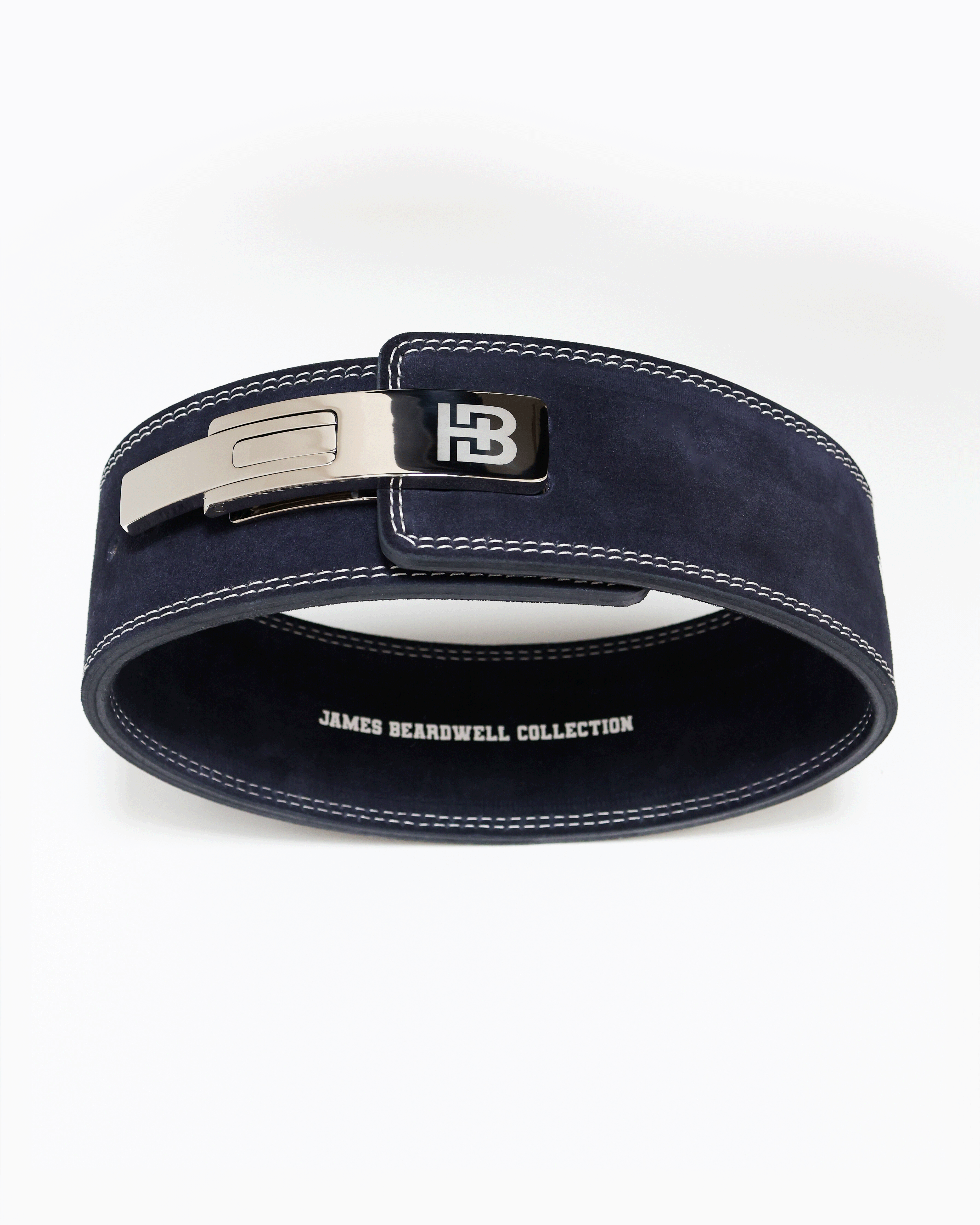 JB X HARDBODY NAVY LEATHER LEVER BELT 10MM